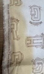 Harry Potter Hogwarts Houses Letters Beige Camelot Fabric 100% Cotton 1 Yard