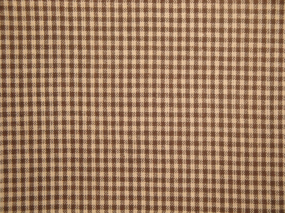 Faded Memories Brown Small Check Apparel Quilt Sewing Homespun Apparel Fabric