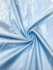 Ice Blue Liquid Glossy Bridal Satin Fabric –Shiny, Luxurious, Drapes Beautifully