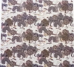 Green Pastures Cotton Fabric By The Yard, Printed Cotton Fabric, Upholstery