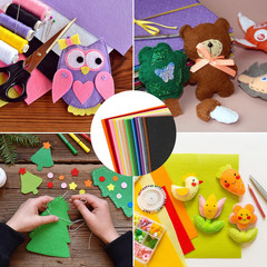 40PCS 12 X 12”(30 X 30Cm), 2Mm Thick Stiff Felt Fabric Sheets Assorted Colours F