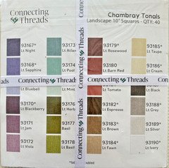 CHAMBRAY TONALS LANDSCAPE LAYER CAKE BY CONNECTING THREADS 40PC 10X10 NEW