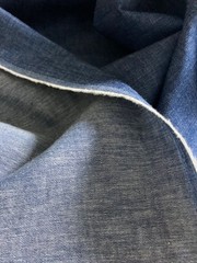 9oz Medium Wash Indigo Cotton Chambray Denim Midweight 63.5″ Wide 4 Yards Fabric