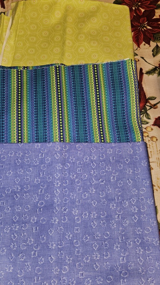 Westminster Fibres Etc 3 Yrds Complimentary Quilting Fabrics 1 Yard Each Piece