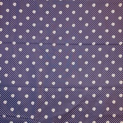 2 Yards 7″ Daisy Floral Dark Blue White 100% Cotton Quilting Fabric Single Piece