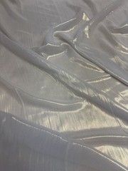 Liquid Chiffon White/Gold Fabric by the Yard – Iridescent Sheer Shimmer