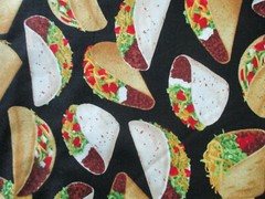 Realistic Taco Tacos Deluxe Snacks Food Cotton Fabric FQ