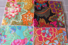 Kaffe Fassett CLOISONNE 6.5 inch squares GP46 original issue, 5 of each