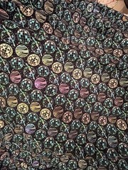 Holographic Disco Planets Cotton Knit Fabric 57” Wide by Pop! 6yd Cont Piece