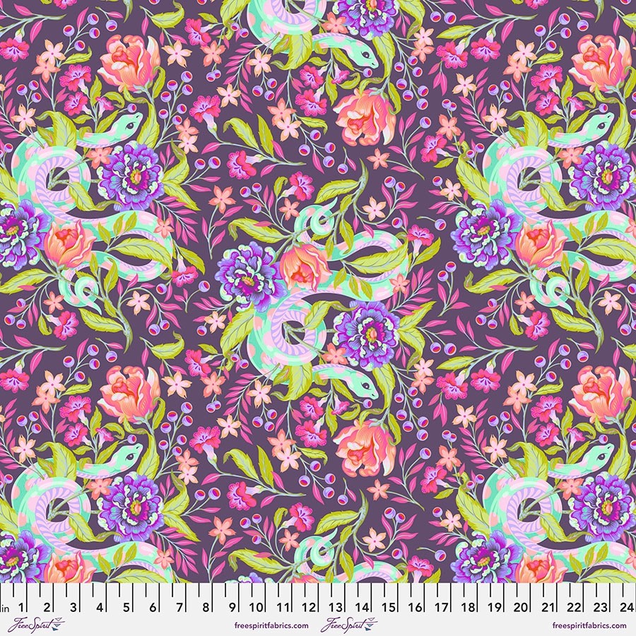 Tula Pink Moon Garden Hissy Fit DUSK Fabric 100% Cotton 18″ X 42″ New