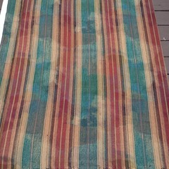 Vintage Adobe Upholstery Fabric 10 Yd Heavy Textured Southwestern Stripe Rustic