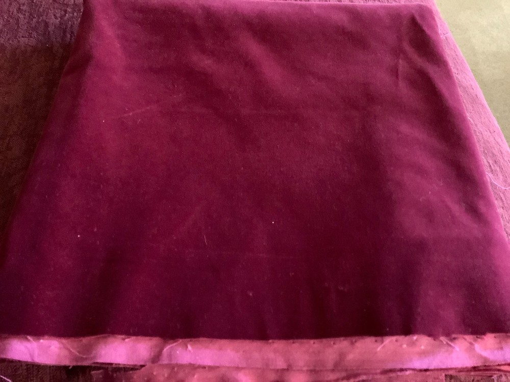 Velveteen Fabric Wine Red 32 x 56”