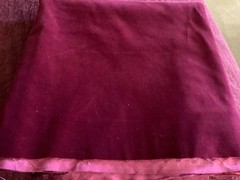 Velveteen Fabric Wine Red 32 x 56”