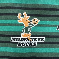 NBA Basketball Milwaukee Bucks Cotton Fabric 1/2 Yard 18”x43” New Bucky Retro