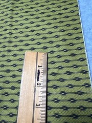 Green & Black Geometric Pattern Fabric 10″ x 44″ Cotton Blend for Sewing or Craf