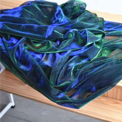 Laser Magic Gradient Color Mesh Fabric Wedding Dress Cosplay Texture Yarn