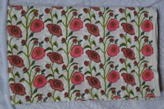 NO TARRIF CHARGES 100%✅ ZK_140 Hand Block Floral Fabric 100%Cotton 5 Yard