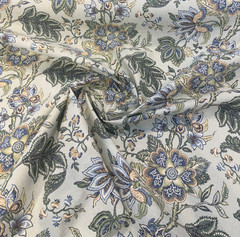 PK Lifestyles Flowering Seamist Jacobean Drapery Upholstery Fabric By The Yard