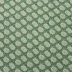 “Old Fashioned” Floral in Cream, Green & Gold, Cotton, Per FQ
