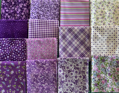 FABRIC MARKET FAT QUARTER BUNDLE – PANSY COLORSTORY – 14PC BY ROBERT KAUFMAN