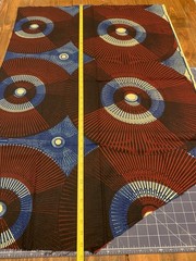 Lot Of 5 African Fabric Bundle Yard Remnant Scrap Wax Kenya 6+ Yards
