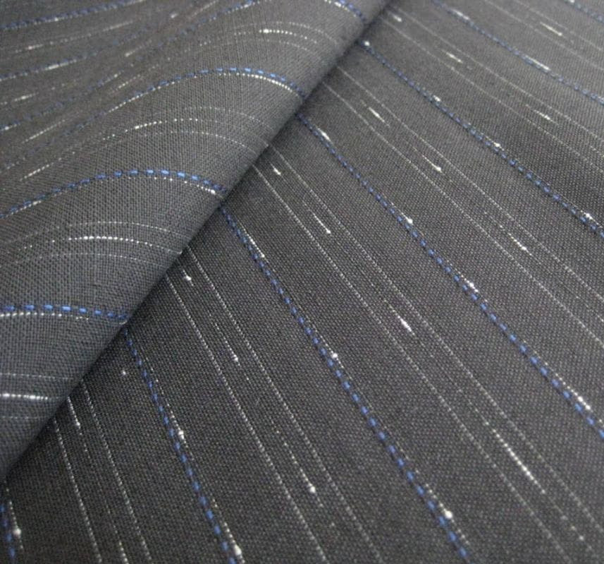 Dormeuil Kidor Wool Kid Mohair Fabric Navy Stripe 2.8m/ 3.1yd 740g England Suit