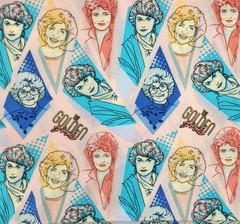 Golden Girls TV show 100% cotton novelty print fabric by the yard Geo design