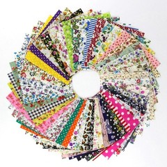 60 Pcs 4″ x 4″(10cm x 10cm) Assorted Craft Fabric Bundle Squares Patchwork Fa…