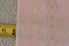 By 1/2 Yd, Light-Weight Faux-Eyelet on Pastel-Peach Poly-Cotton, V911