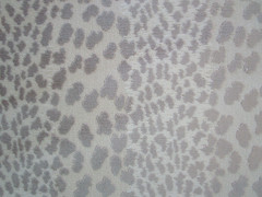 Epingle Velvet Animal Lynx /Pearl leopard Print Fabric Grey White 49″ W x 82″L