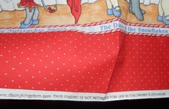 Daisy Kingdom Nutcracker Ballerina Border Christmas holiday fabric ballet red