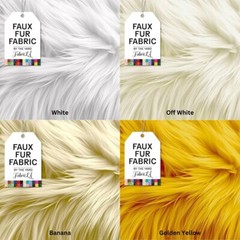 FabricLA Shaggy Faux Fake Fur Fluffy Fabric by the yard | Artificial Art & Craft