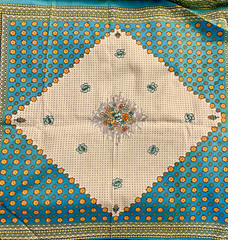 VTG MoD Florals Framed Panel Lg. Bandana Pillows or Quilt Square 45″x25″