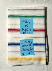 Lot of Bright & Colorful Striped Sewing Fabrics