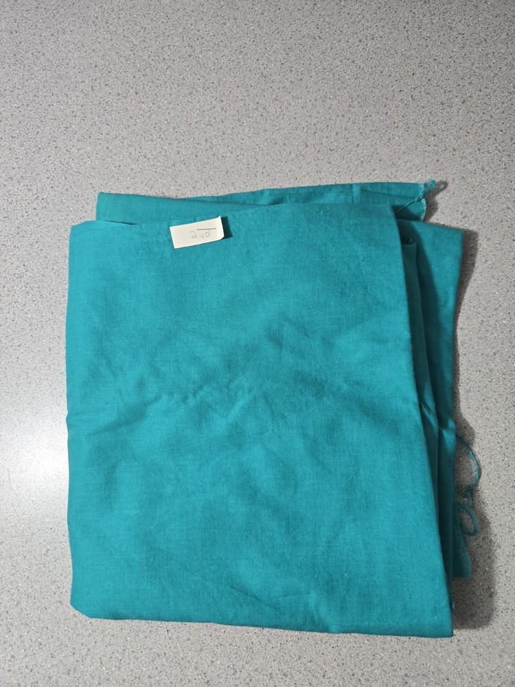 Solid Turquoise Fabric Unbranded 2 Yards