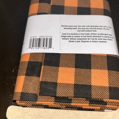 Loops & Threads Halloween Fabric 1 Yard 36″ x 44″ Orange and Black Checkered