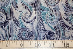 SWWIRLEYS IN BLACK, GRAY AND TURQUOISE-WINDSOR FROM HOFFMAN – 100% COTTON FABRIC