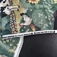 VTG 90s Joan Kessler Concord Fabrics Farm Print Cotton Fabric 5+ yds x 44 in USA