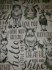 100% Cotton Count Your Blessings Animal Springs Creative Fabric 1/4 Yard