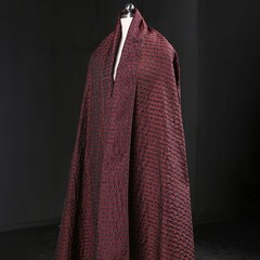 50*137cm Vintage 3D Red & Black Particle Woven Checkered Jacquard Fabric Design