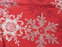 Christmas Sewing Fabric Large Snowflake Quilting Crafting 12″x40″