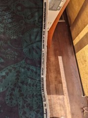 Brandy J floral cotton canvas teal fabric floral flowers buy by the yard (sb15)