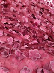 “Flower and Butterfly 3D Embroidered Lace Fabric – Sold by the Meter”