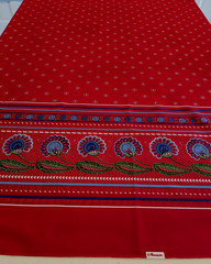 Wamsutta Cotton Fabric Dark RED with 10.5″ Border 48″ Wide x 44″ L