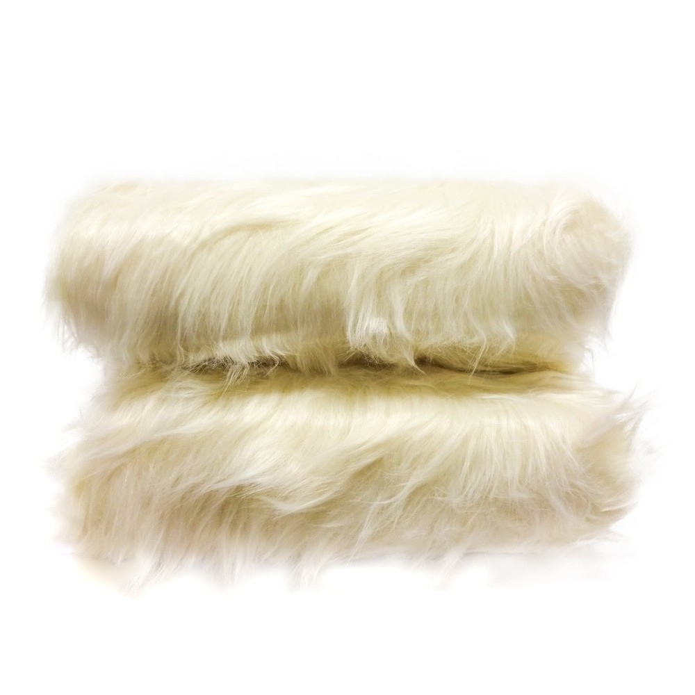 Shason Textile (2 Yards Cut) Luxury Faux Fur Polar Bear – Long Pile, Ivory