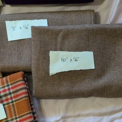 Mixed Lot 6 Pieces Fabric, Solids & Prints, 8.25 lbs