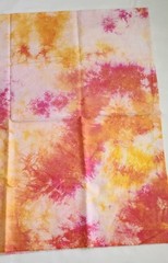 Tie-Dye Orange, Pink, White Cotton Fabric, 36″ x58″ , 1 Yard