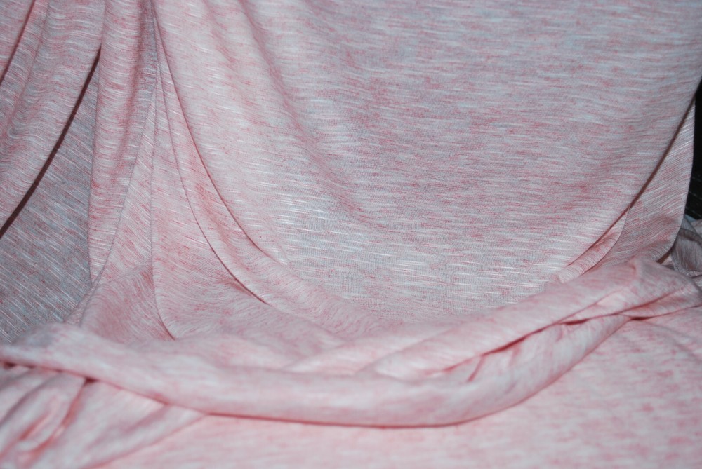 Wool rayon Knit Jersey Fabric Ecofriendly drapey Heather red pink by the yard