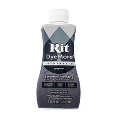 Rit DyeMore Synthetic Liquid Fiber Dye 7 oz – Graphite – For Polyester & Acrylic