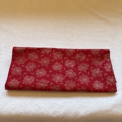 Red Gold Metallic Christmas Poinsettia Cotton Fabric 44 X 29